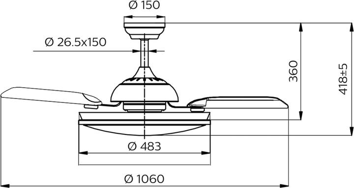 Produktbild Philips Atlas Deckenventilator