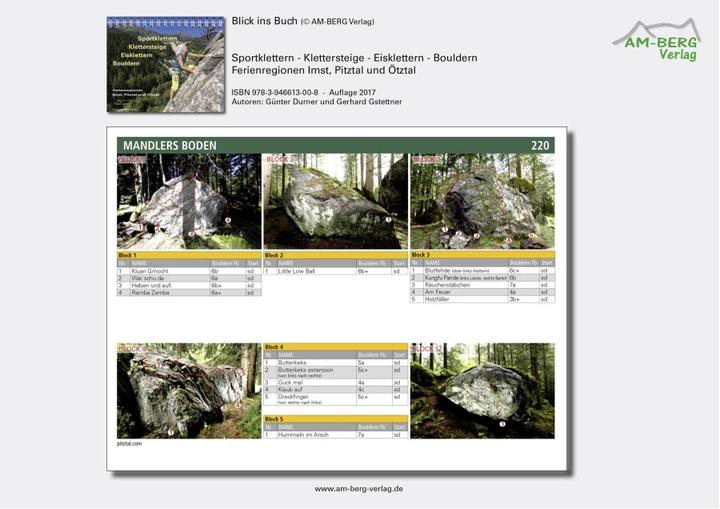 Produktbild Sportklettern - Klettersteige - Eisklettern - Bouldern Ferienregionen Imst, Pitztal und Ötztal (Deutsch, Gerhard Gstettner, Günter Durner, 2016)
