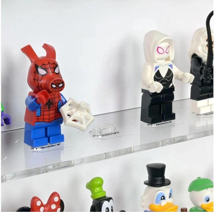 Produktbild iDisplayit Acryl-Wand-Display für 60 LEGO®-Minifiguren (Mit weissem Hintergrund)