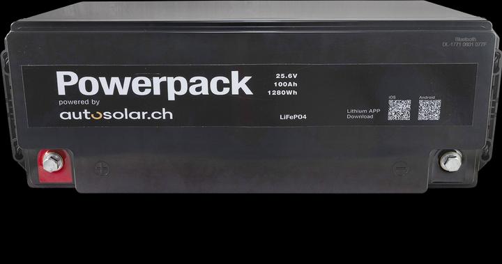 Produktbild Autosolar Lithiumbatterie 100 Ah 24V- LiFePo4-Solarbatterie (25.60 V, 100 Ah)