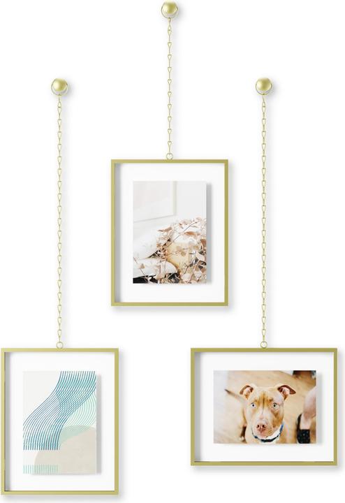Actual product image Umbra 1017626-104 - FOTOCHAIN ​​3-piece 20x25 cm picture frame set, brass (8 x 10 cm)