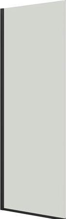 Dansani fast vaeg 197,5 x 87-89 cm sort/klart glas
