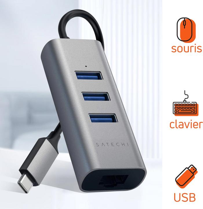 Image du produit Satechi ST-TC2N1USB31AM (USB-C, 1000 Ports)