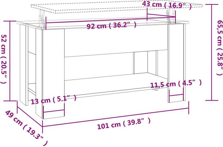 Immagine prodotto VidaXL Vadin (101 x 49 x 52 cm)