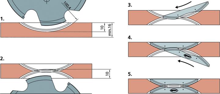Actual product image Lamello Centre wall connector CLAMEX P Medius 14/10 (Connection fitting, 160 pcs.)