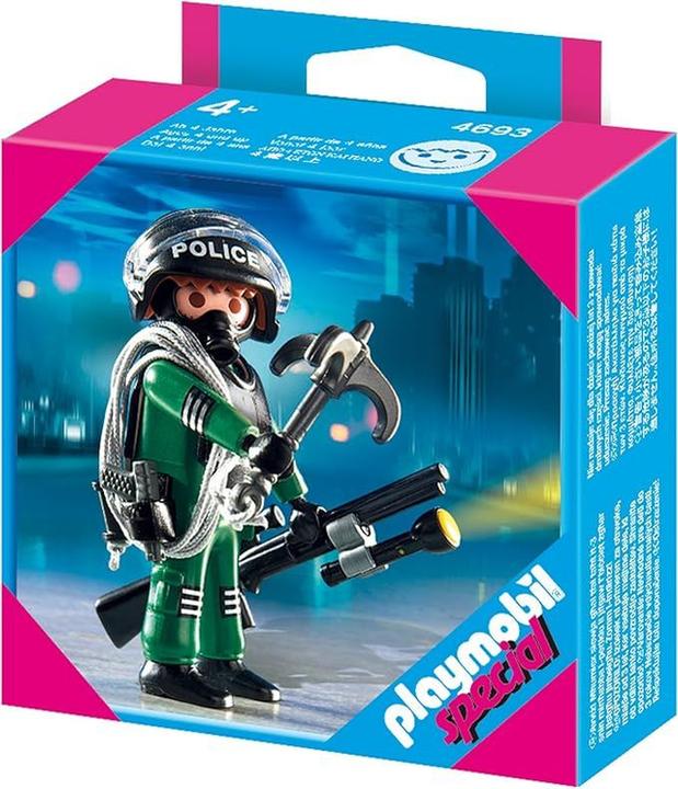Immagine prodotto Playmobil SEK Polizist mit Gewehr, Wurfanker