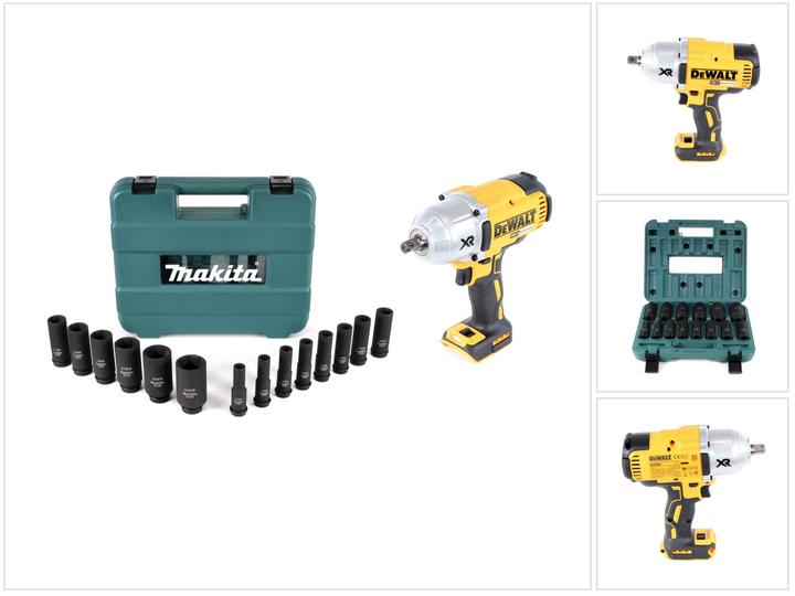 Produktbild DeWalt DCF 899 N Akku Schlagschrauber 18 V 950 Nm 1/2" Brushless + 14 tlg. Steckschlüssel Set - (Akkubetrieb)