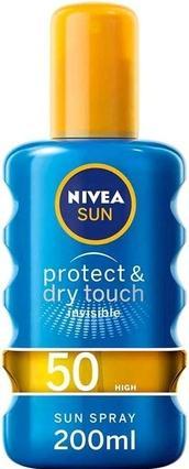 Immagine prodotto NIVEA Sun Protect & Dry SPF 50 - Spray solare invisibile - 200ml (Spray solare, SPF 50, 200 ml)