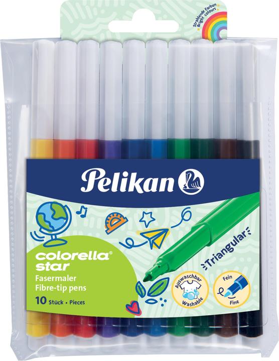 Actual product image Pelikan 985663 Felt-tip pen Fine Light green Violet (Multicoloured assorted, 10 x)