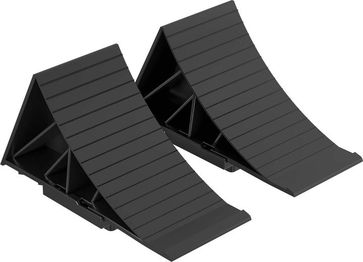 Wiltec Cales de roue Voiture 1,6 t Support Matériel de montage Blocs-roue Cales de frein Sécurité Stationne