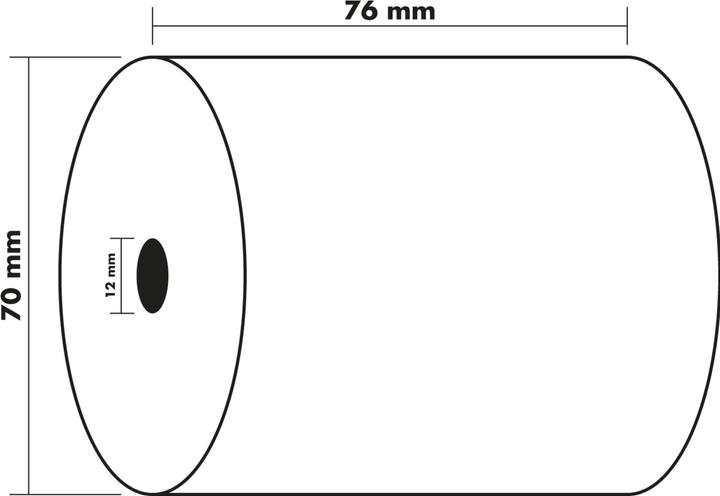 Immagine prodotto Exacompta Rotoli per ricevute 1ply o /set 60g 76x70x12