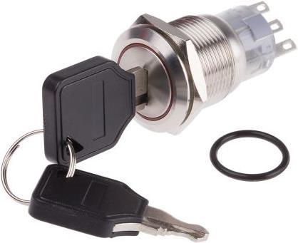 Actual product image Rs Pro Switch Key Lock 3 position maintain 19mm