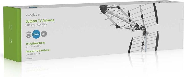 Actual product image Nedis Outdoor antenna - UHF - Reception range: ≥50 km - LTE700 - Gain dBi (with antenna cable): 1 (Parabolic antenna, 13.50 dB, LTE)