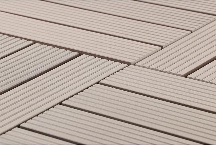 Produktbild Gartec Klickfliesen WPC Taupe (9 x, 30 x 30 cm)