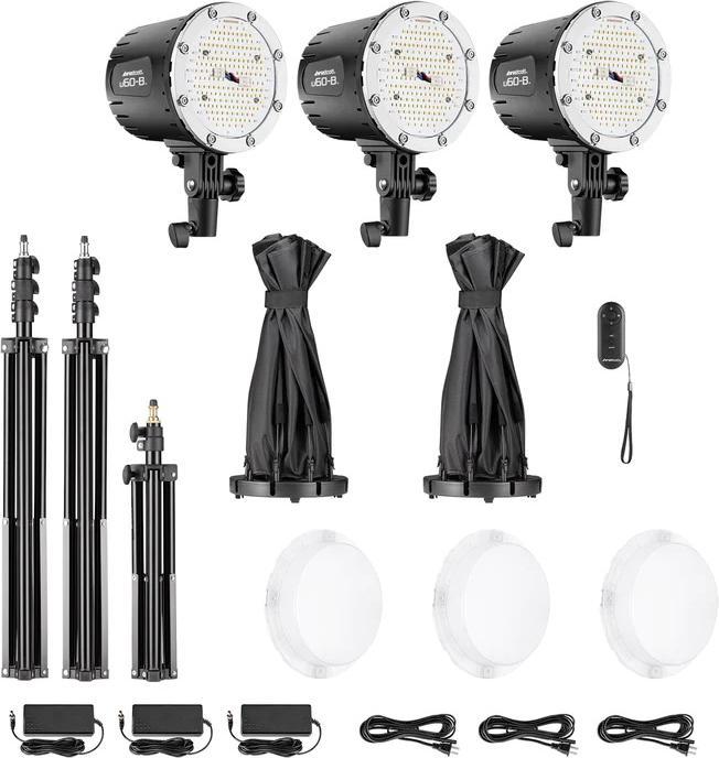 Actual product image Westcott U60-B Bi-Color LED 3-Light Softbox Kit
