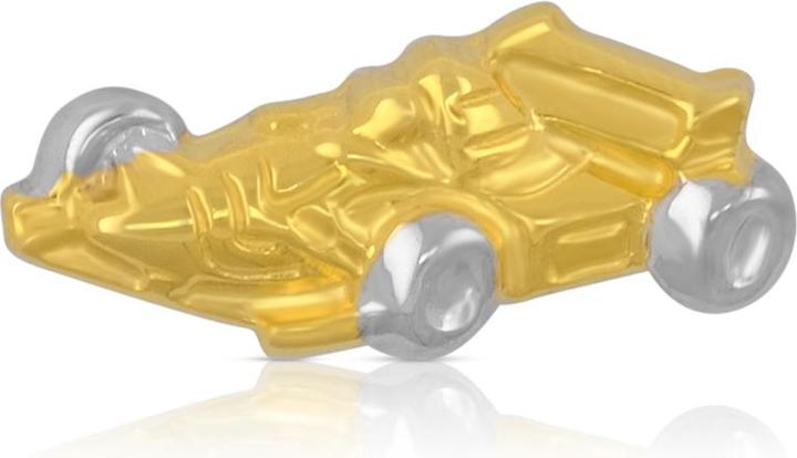 Produktbild Muau Single ear studs formula 1 bicolor yellow/white gold 750, 6x11mm (750, Weissgold, 18K Gelbgold)