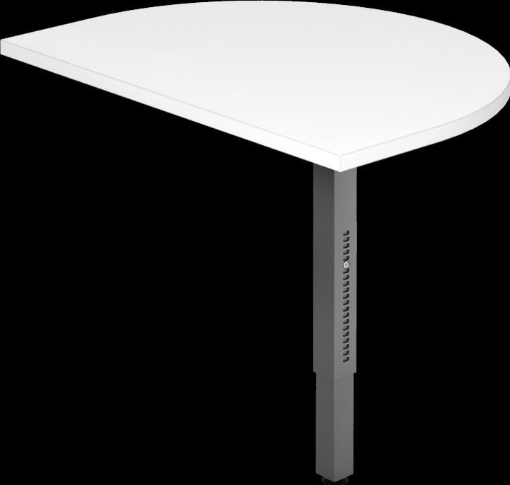 Produktbild MC Anbau-Element Halbrund für MyTable R Schreibtisch mit Gestell Graphit