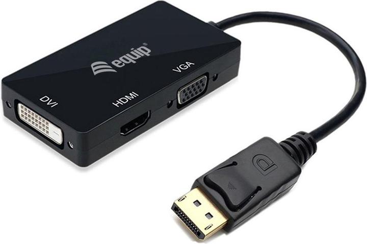 Produktbild equip Displayport->HDMI/VGA/DVI Adapter St/Bu (DVI, 1.50 cm)