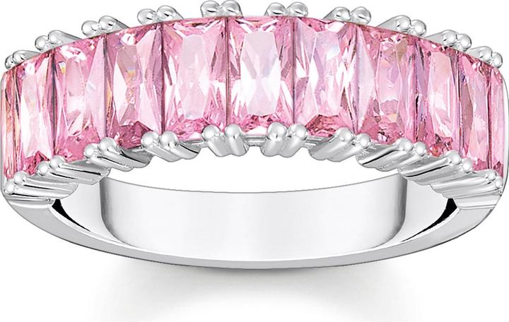 Actual product image Thomas Sabo Ring with Pink Stones Pavé Silver (56, 925 Silver)