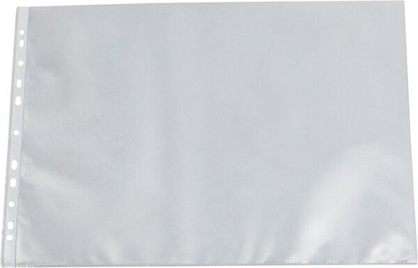 Produktbild Büroring Prospekthülle, DIN A3 quer, farblos, PP-Folie, 80 my, Oberfläche genarbt, oben offen, Eurolochung, 1 (A3, 10 x)