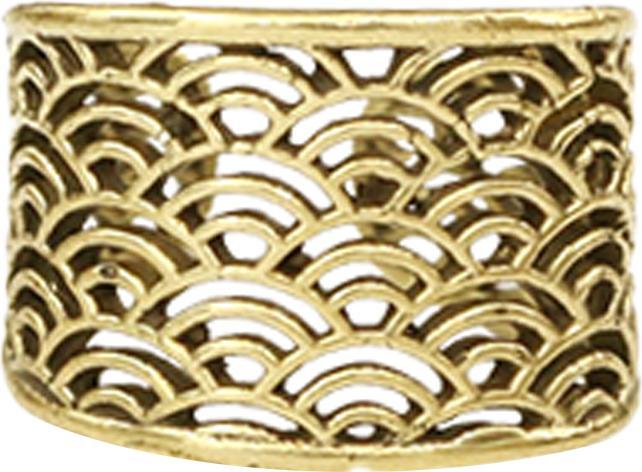 Produktbild Star Piercing Ear Cuff vergoldet Wasserwellen