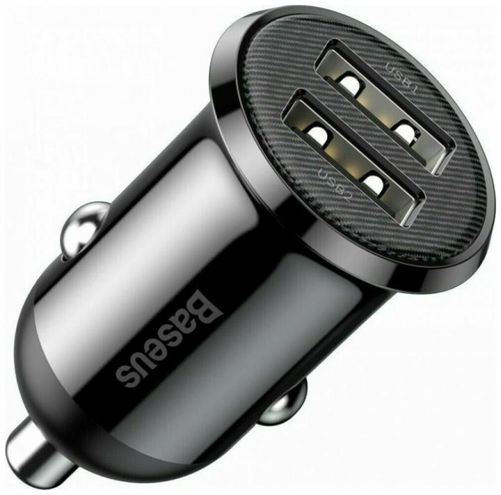 Baseus Caricatore da auto Grain Pro 2x USB 4,8A (nero)