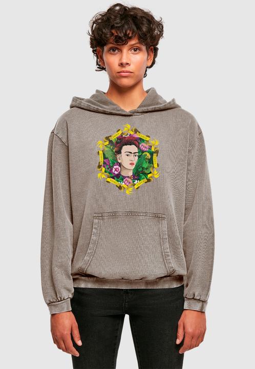 Image du produit Merchcode Ladies Frida Kahlo - Frame three Acid Washed Oversized Hoody - 178041 (3XL)