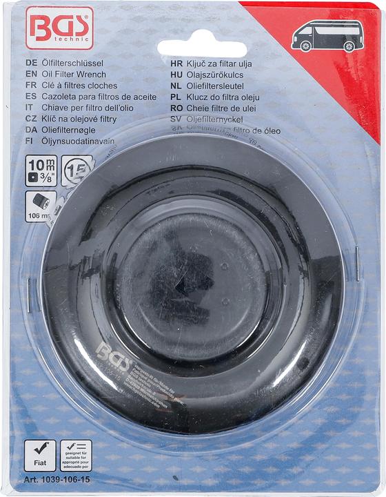 Immagine prodotto BGS Chiave per filtro olio 15 lati Ø 106 mm per Fiat Ducato