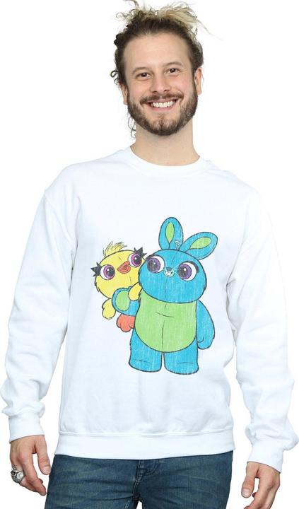 Actual product image Disney Mens Toy Story 4 Ducky And Bunny Distressed Pose Sweatshirt (L)