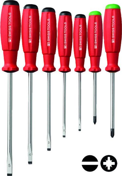 Productafbeelding PB Swiss Tools Schroevendraaiersets (Schroeven met sleufkop, Kruisvormig PZ)