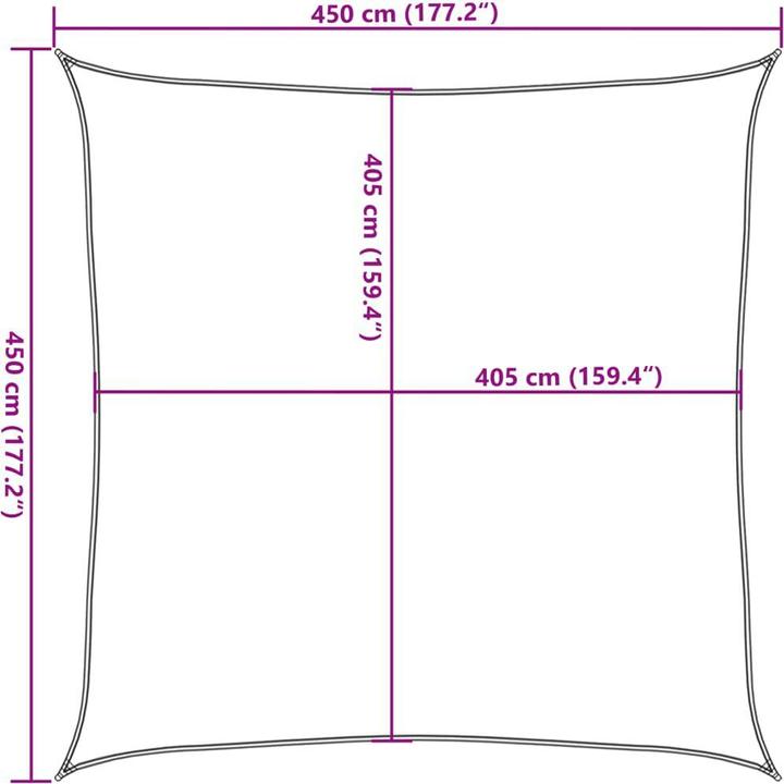 Actual product image VidaXL Voile d'ombrage (450 x 450 cm)