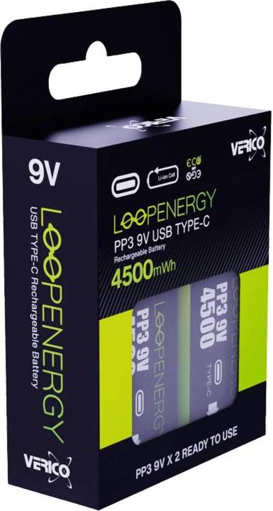 Produktbild Verico Loop Energy (2 Stk., 9V Block, 500 mAh)