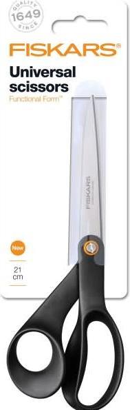 Actual product image Fiskars 1019197 Universal scissors, 21cm, black (21 cm)