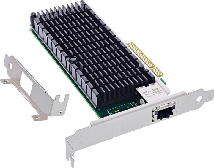 Produktbild InLine 10-Gigabit Netzwerkkarte, 1x RJ45 10Gb/s, PCIe x8, inkl. low profile Slotblech (PCIe)