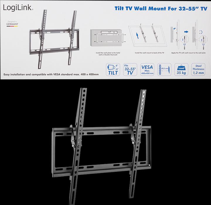 Produktbild LogiLink TV Wandhalterung (Wand, 55", 35 kg)