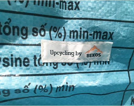 Immagine prodotto Bekos Upcycling - Sacchetto grande per il bucato / Sacchetto universale da un sacchetto con fodera di