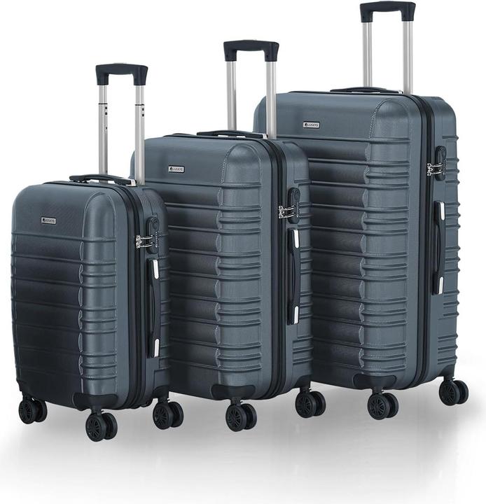 Image du produit Juskys 3-teilgies Hartschalen-Kofferset (120 l, M (50 - 90l), L (90 - 115l))
