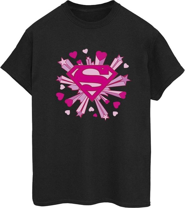 Produktbild Superman Pink Hearts And Stars Logo TShirt (3XL)