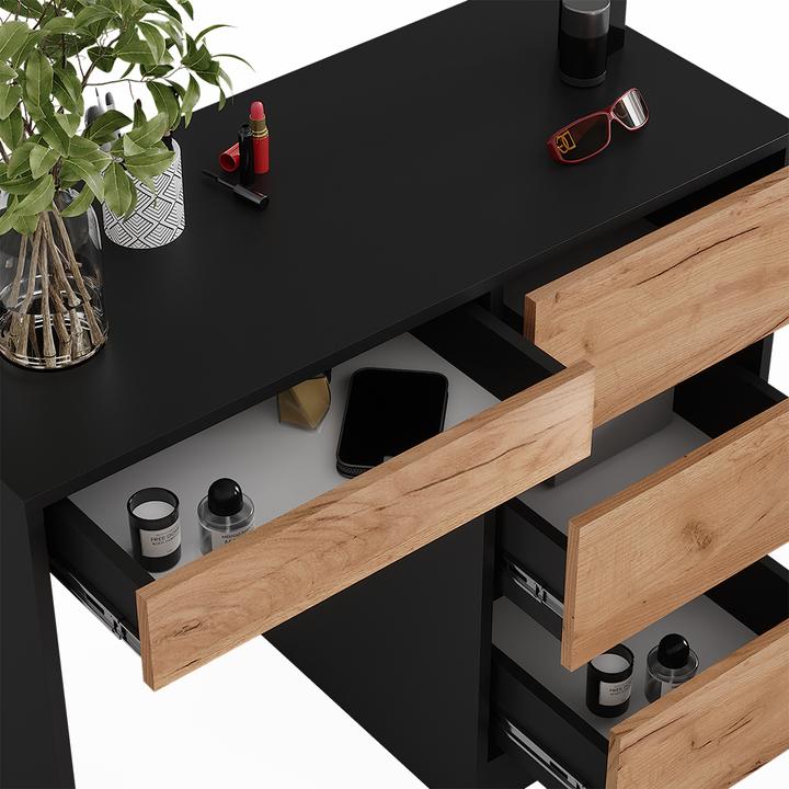 Image du produit Vicco Coiffeuse Sherry, Anthracite/chêne doré, 90 x 75 cm sans miroir (90 x 75 x 40 cm)