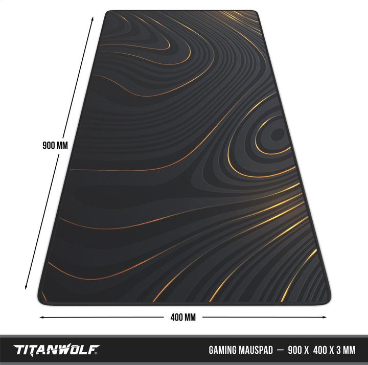 Actual product image Titanwolf Gaming Mouse Pad, 900 x 400mm XXL Speed Gaming Mouse Mat, Mousepad Extra Large Surface, Abstract (XXL)