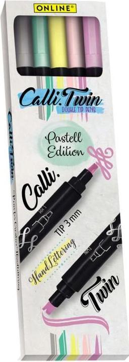 Actual product image Online CALLI BRUSH TWIN - Fibre pen (Multicoloured, 5 x)