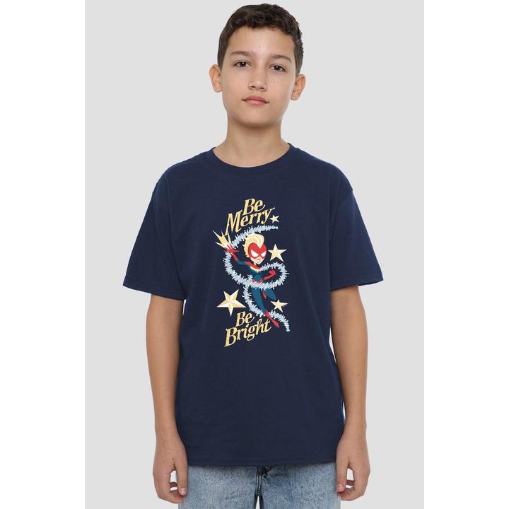 Immagine prodotto Captain Marvel Be Merry Be Bright Maglietta Bambini (128)