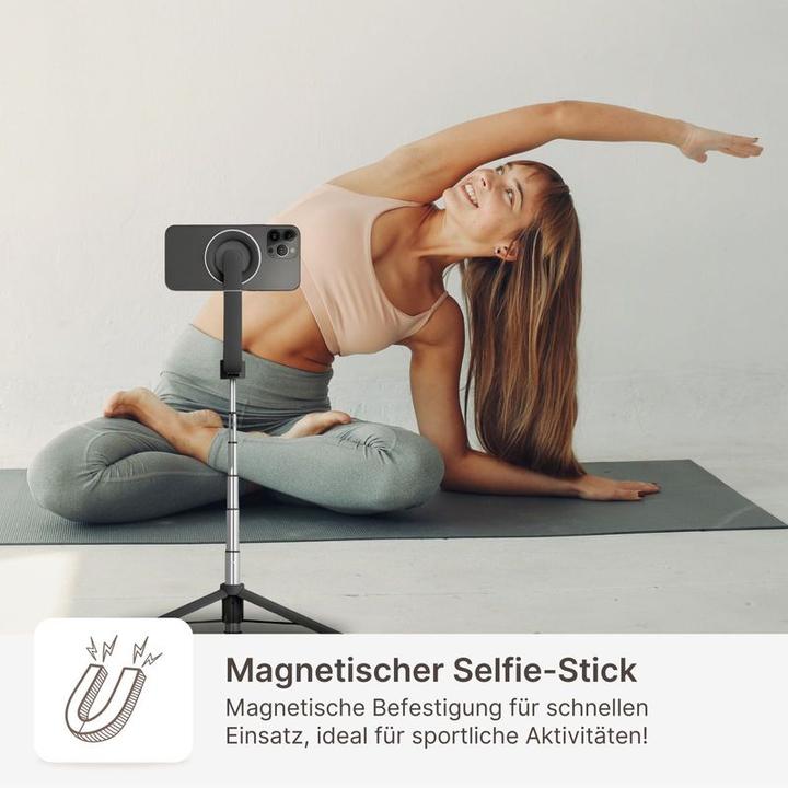 Immagine prodotto Hermex Treppiede per smartphone Supporto magnetico per treppiede Bastone per selfie Smartphone