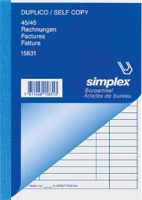 Actual product image Simplex DUPLICO - Invoices (90 x)