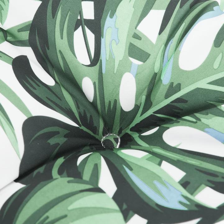 Actual product image VidaXL Garden bench cushion leaf pattern O x ford fabric (110 x 50 x 7 cm)