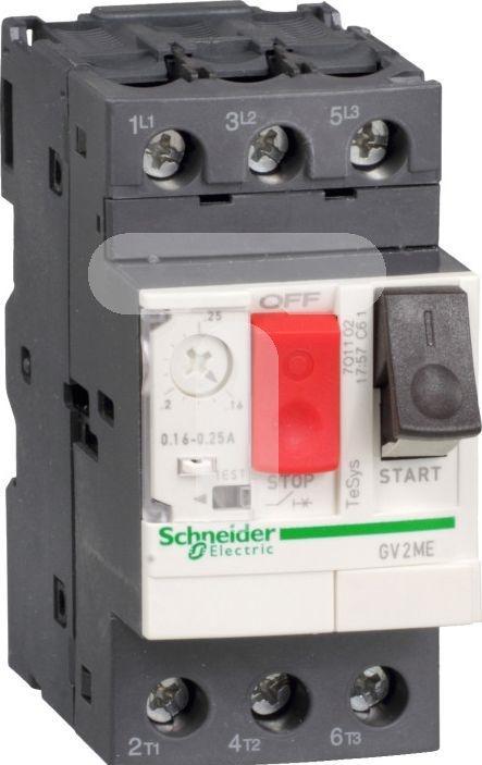 Actual product image Schneider Electric Wyłącznik silnikowy 3P 0.75kW 1.6-2.5A PL (GV2ME07AP)