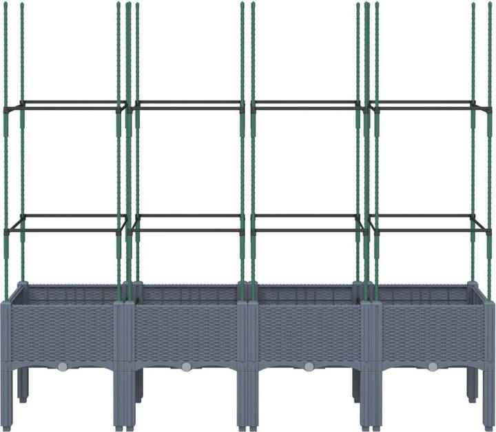 Produktbild VidaXL Pflanzkübel mit Rankgitter PP