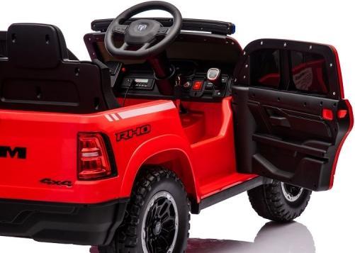 Actual product image Es-toys Kinderfahrzeug – Elektro Auto „Feuerwehr Dodge RAM“ 4 Motoren- 2,4Ghz Fernsteuerung, MP3 + Sir