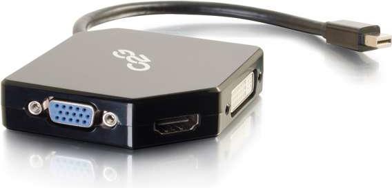 Image du produit C2G Convertisseur Mini DisplayPort vers HDMI, VGA ou DVI (HDMI, VGA, DVI, 8.30 cm)
