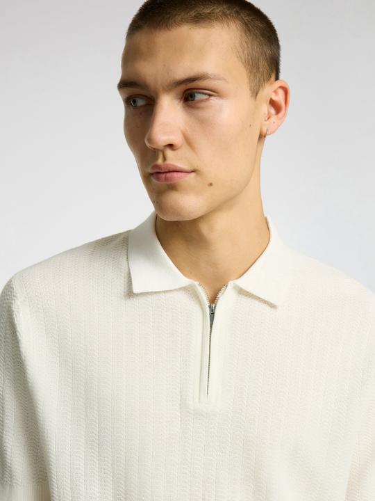 Image du produit Selected Homme Slhcran Ss Knit Structure Half Zip Polo (M)